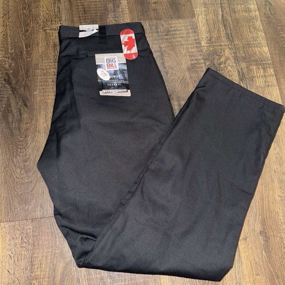 Big Bill Men’s 38x32 Navy Work Pants Expert Lined Micro Fleece NEW